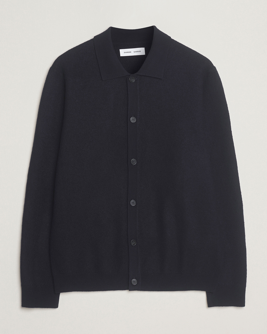 Homme | Pulls Et Tricots | Samsøe Samsøe | Richard Merino Knitted Cardigan Salute Navy