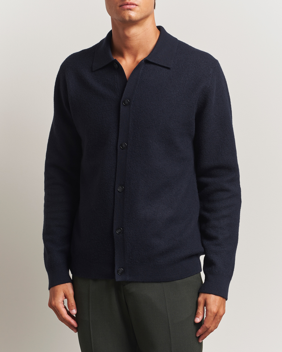 Homme | Pulls Et Tricots | Samsøe Samsøe | Richard Merino Knitted Cardigan Salute Navy