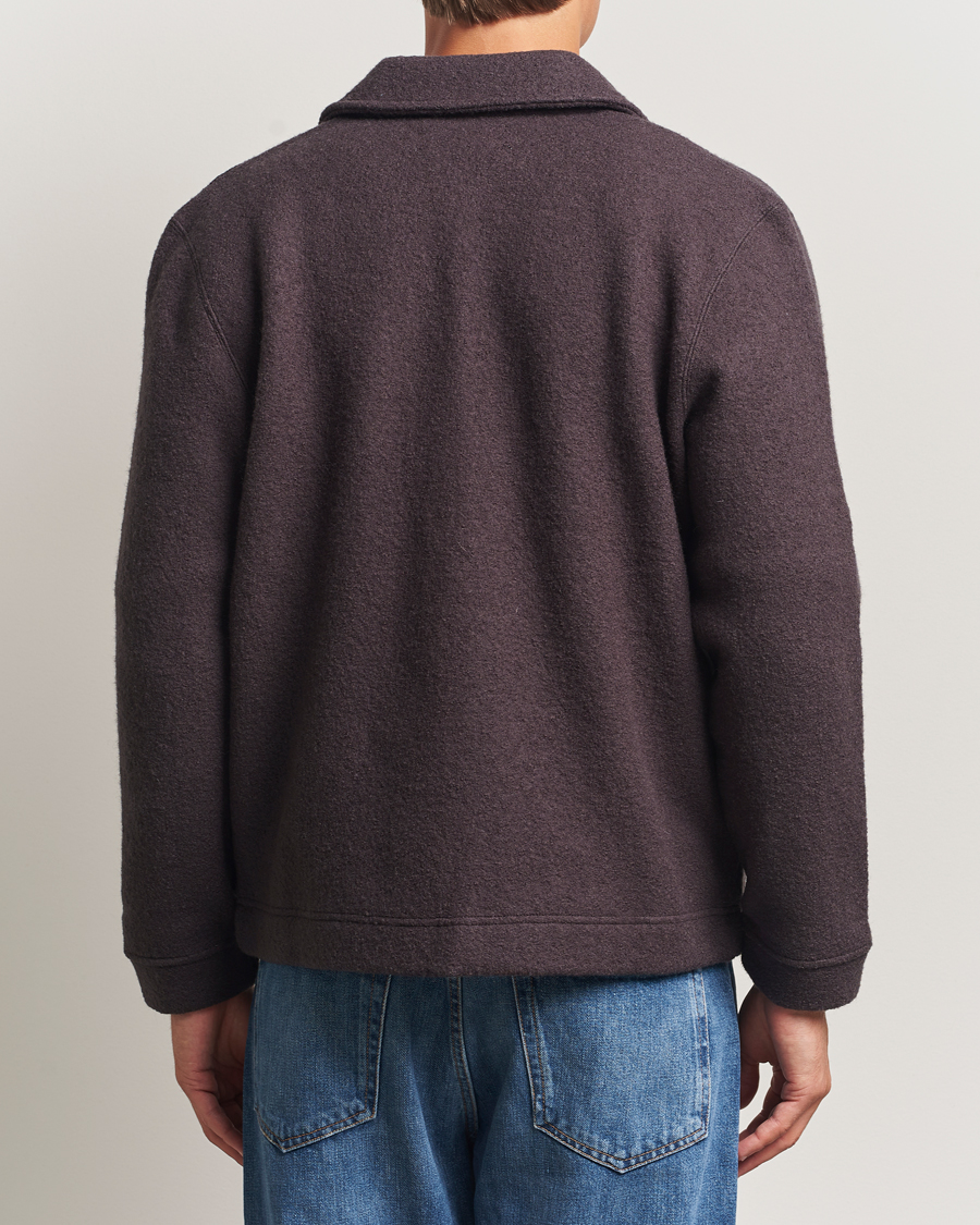 Homme | Pulls Et Tricots | Samsøe Samsøe | Hannes Boiled Wool Full Zip Turkish Coffee