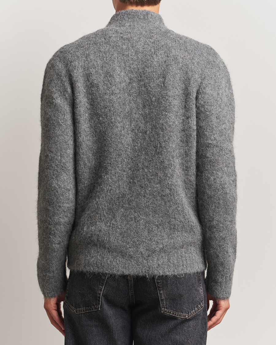 Homme | Pulls Et Tricots | Samsøe Samsøe | Jean Alpaca Knitted Full Zip Iron Gate