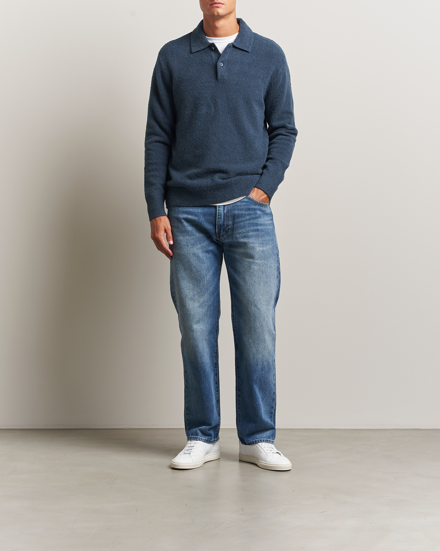 Homme | Pulls Et Tricots | Samsøe Samsøe | Nino Knitted Polo Midnight Navy