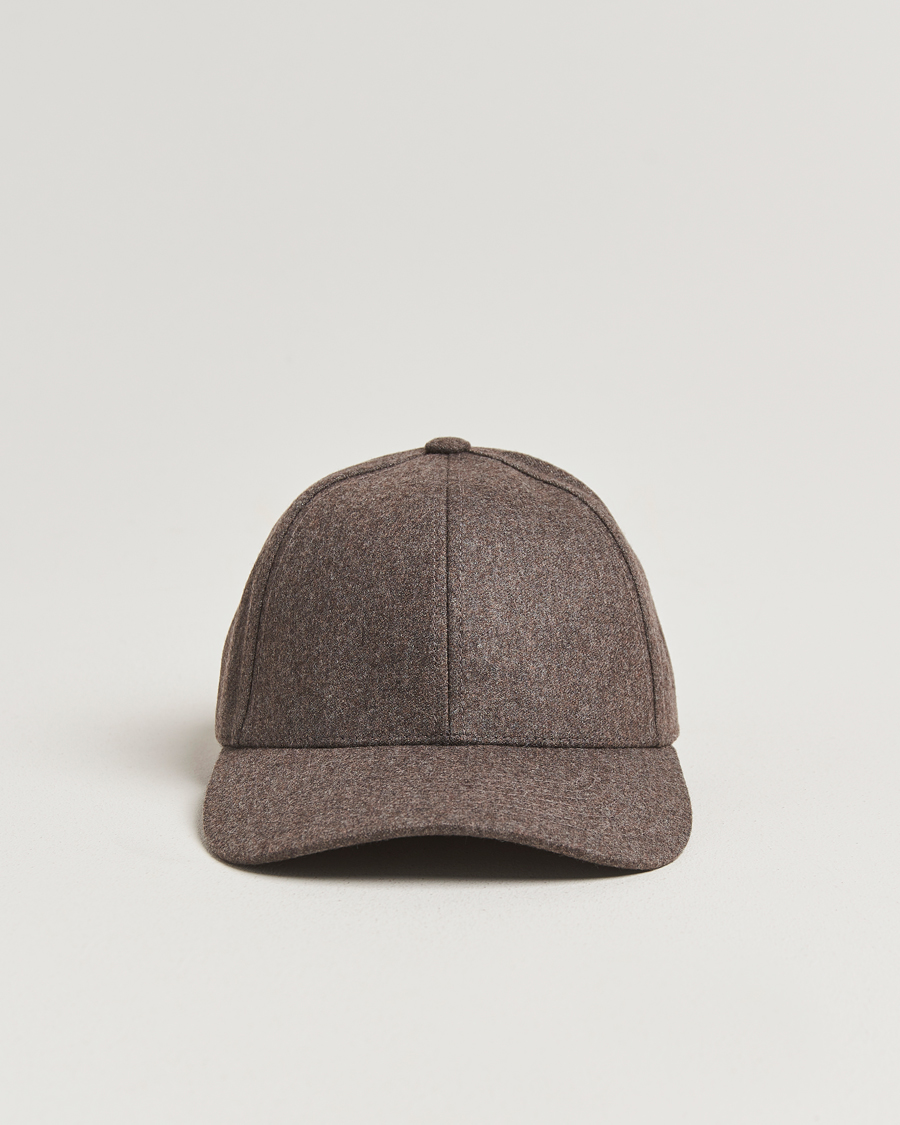 Homme | Bobs Et Casquettes | Varsity Headwear | Flannel Baseball Cap Taupe Brown