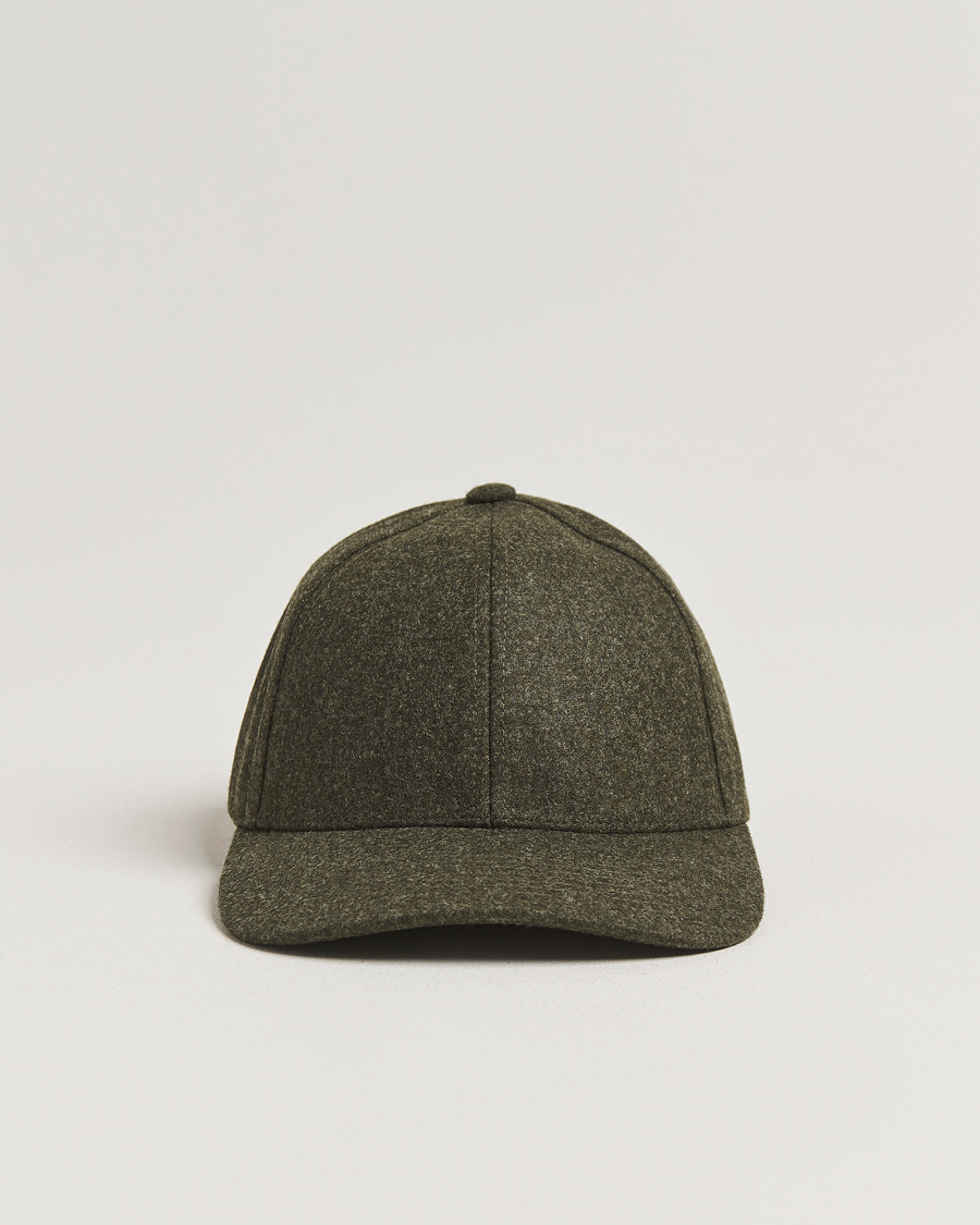 Homme | Bobs Et Casquettes | Varsity Headwear | Flannel Baseball Cap Forest Green