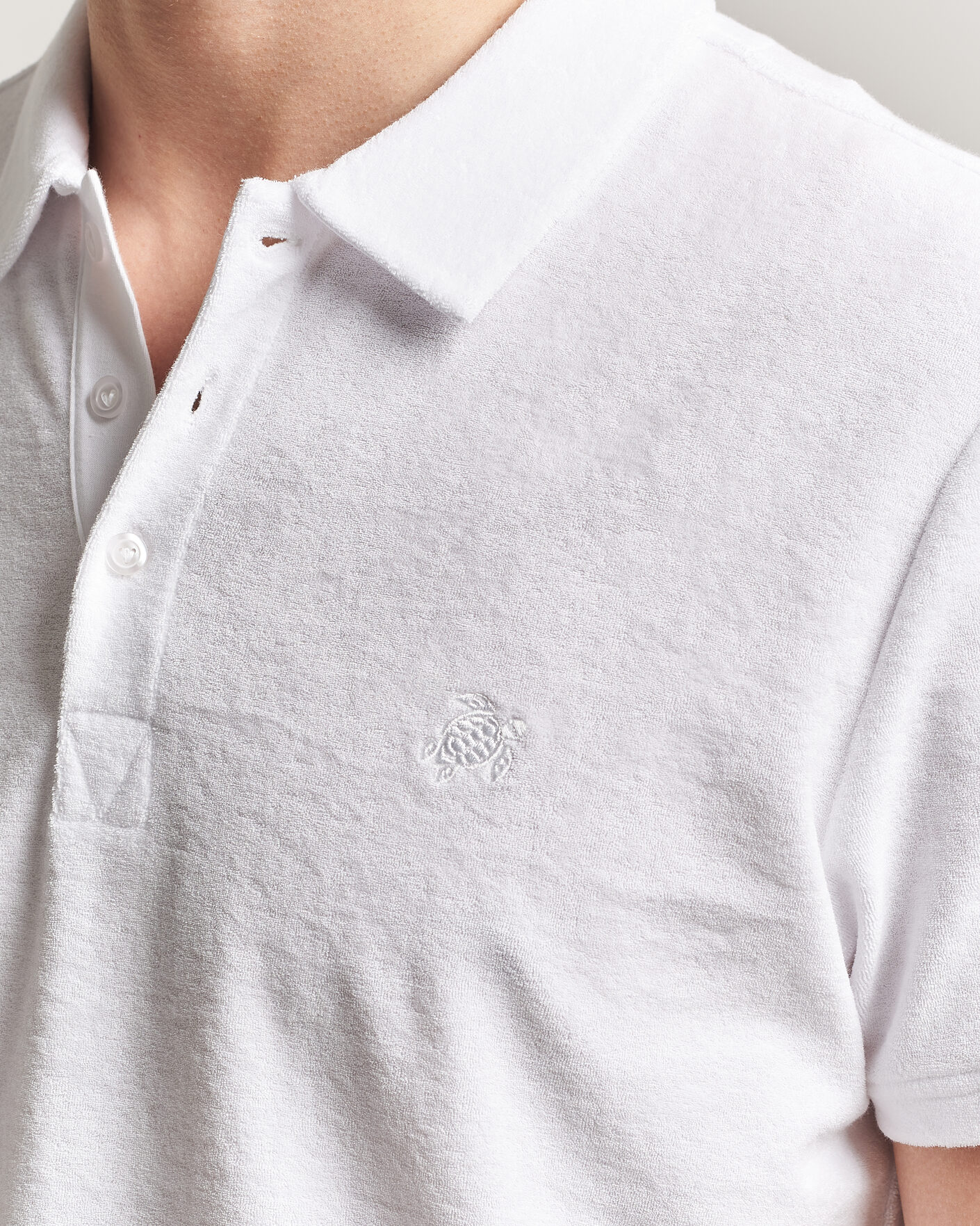 Homme | Polos | Vilebrequin | Phoenix Terry Polo Blanc