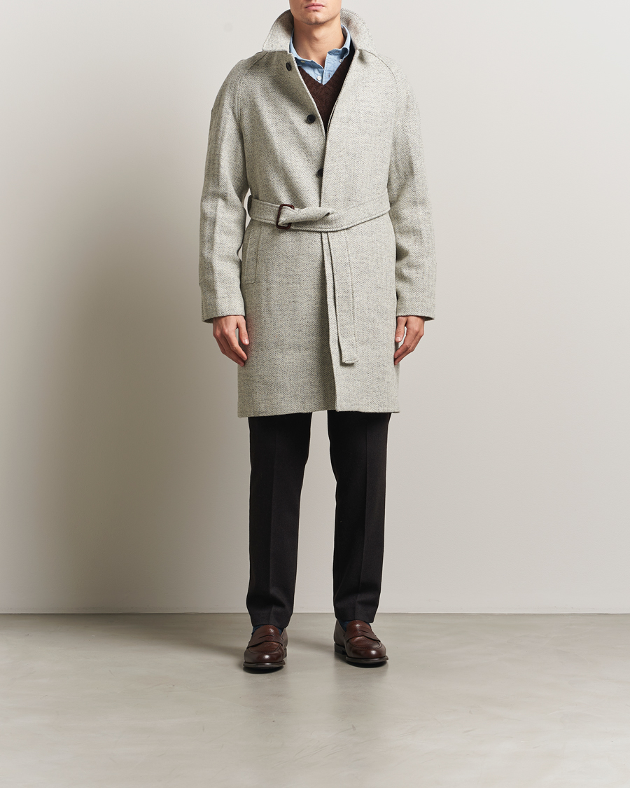 Homme | Manteaux Et Vestes | Walker Slater | Watson Harris Tweed Herringbone Coat Light Grey