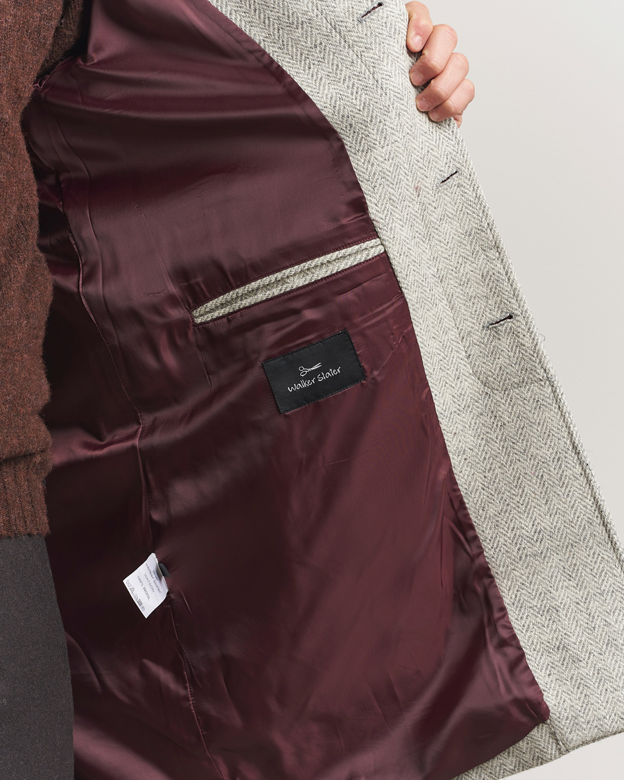 Homme | Manteaux Et Vestes | Walker Slater | Watson Harris Tweed Herringbone Coat Light Grey