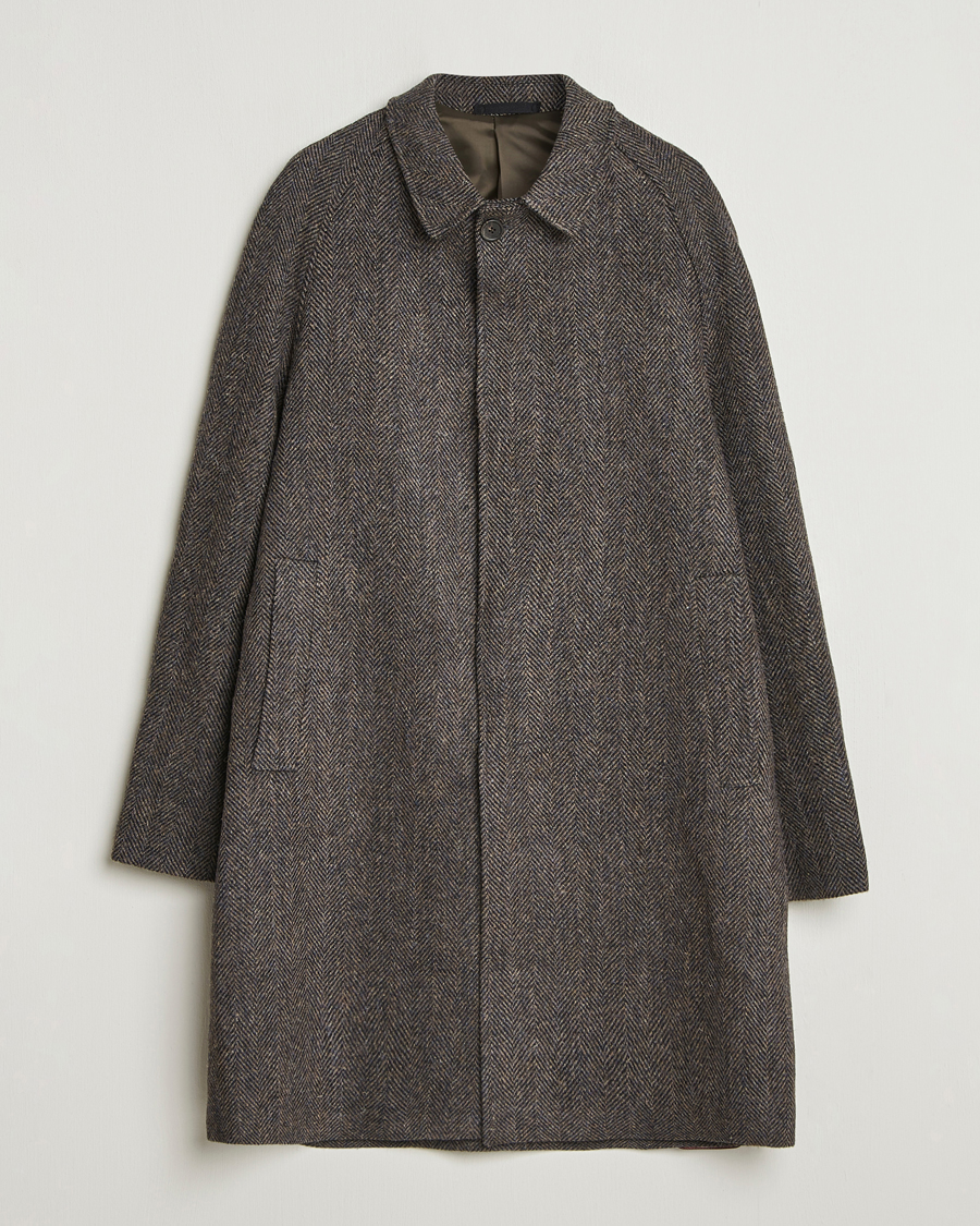 Homme | Manteaux Et Vestes | Walker Slater | Watson Harris Tweed Herringbone Coat Dark Brown