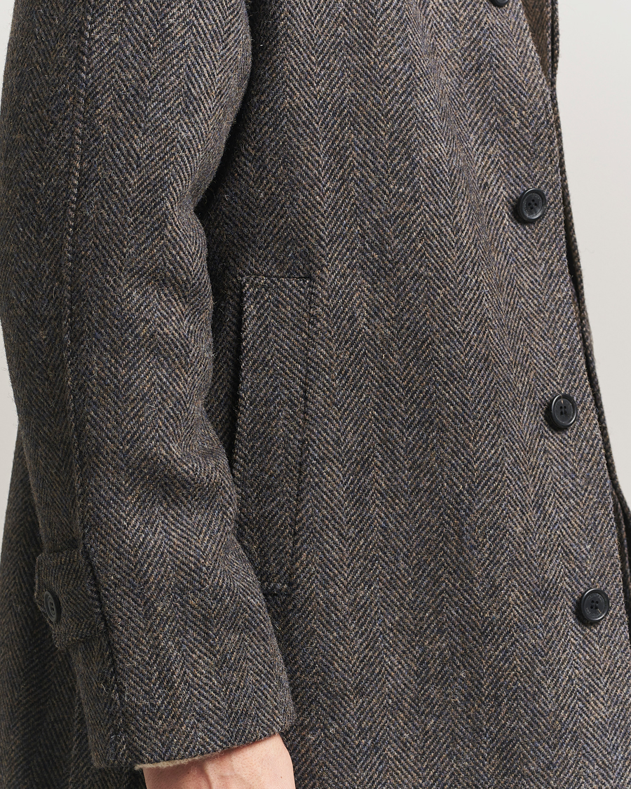Homme | Manteaux Et Vestes | Walker Slater | Watson Harris Tweed Herringbone Coat Dark Brown