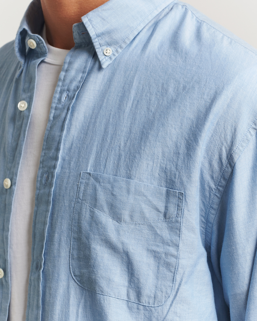 Homme | Chemises | GANT 240 Mulberry Street | Relaxed Fit Chambray Shirt Light Indigo