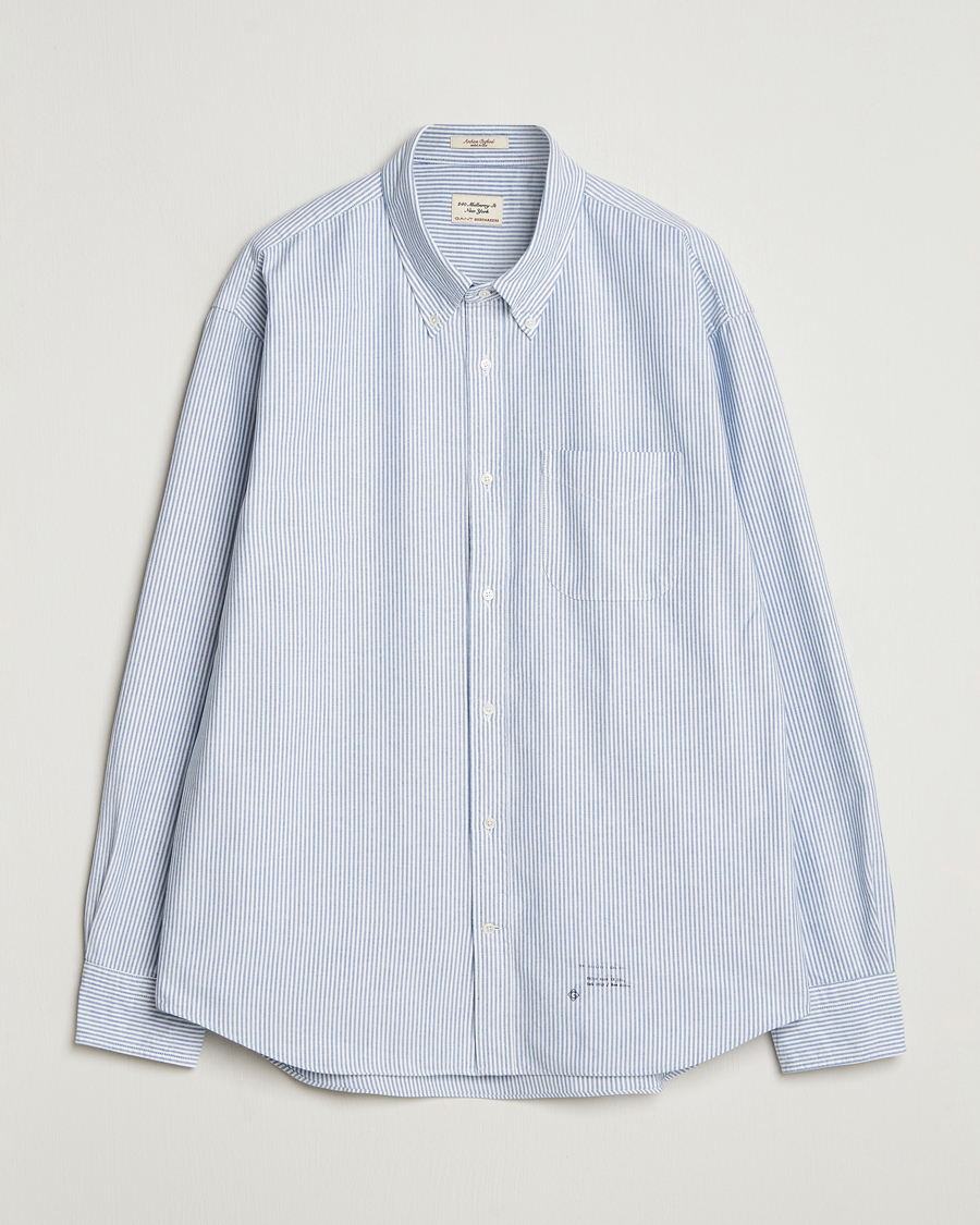 Homme | Chemises | GANT 240 Mulberry Street | Relaxed Fit US Striped Oxford Shirt Blue Water