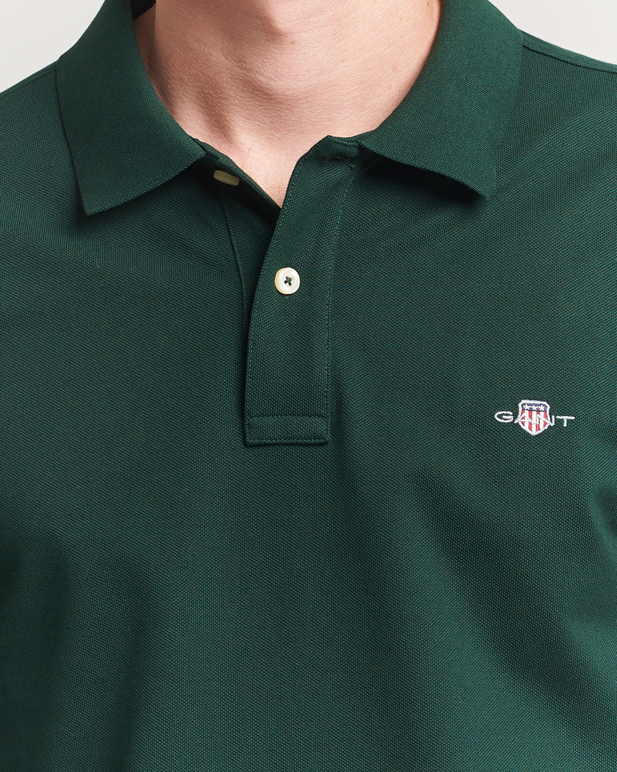 Homme | Polos | GANT | Regular Shield Long Sleeve Polo Tartan Green