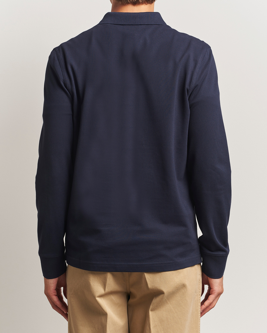 Homme | Polos | GANT | Regular Shield Long Sleeve Polo Evening Blue