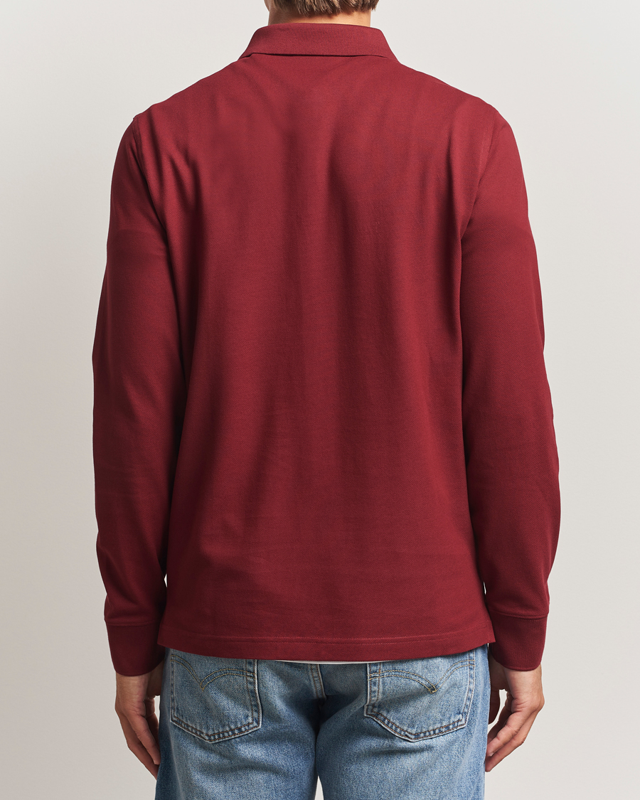 Homme | Polos | GANT | Regular Shield Long Sleeve Polo Plumped Red