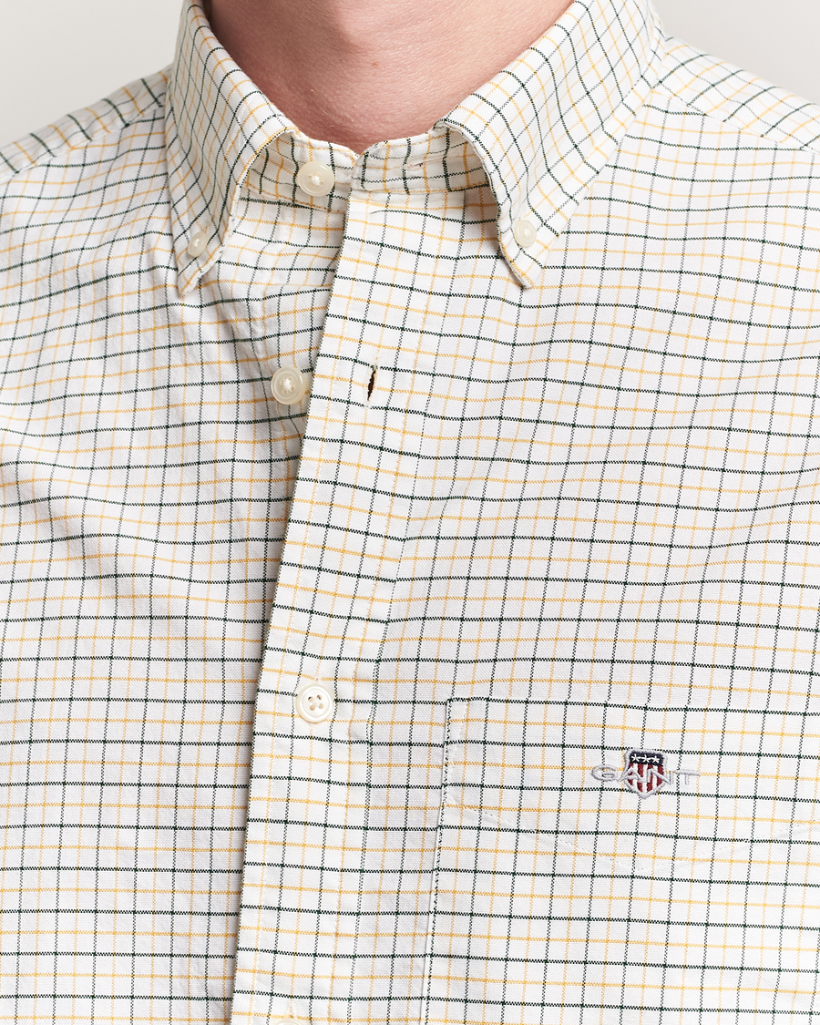 Homme | Chemises | GANT | Regular Fit Classic Checked Oxford Shirt Forest Green