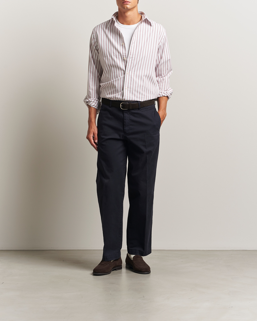 Homme | Chemises | GANT | Regular Fit Poplin Striped Shirt Plumped Red