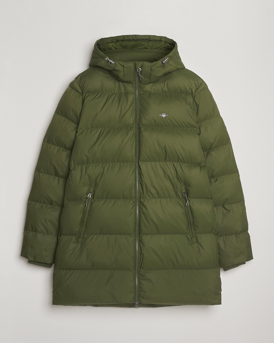 Homme | Manteaux Et Vestes | Gant | The Active Cloud Mid Length Jacket Country Green