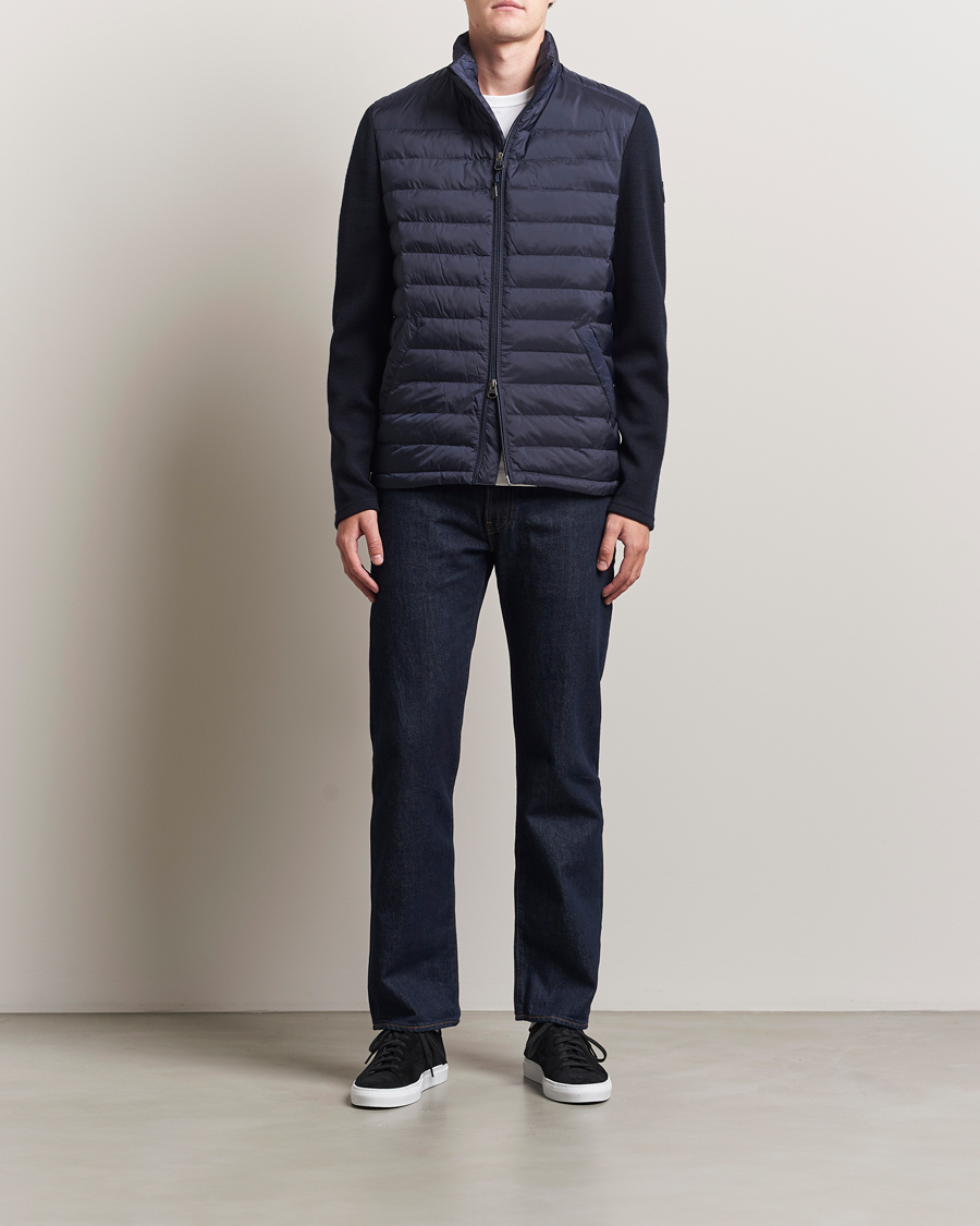 Homme | Manteaux Et Vestes | GANT | Mixed Media Hybrid Jacket Evening Blue