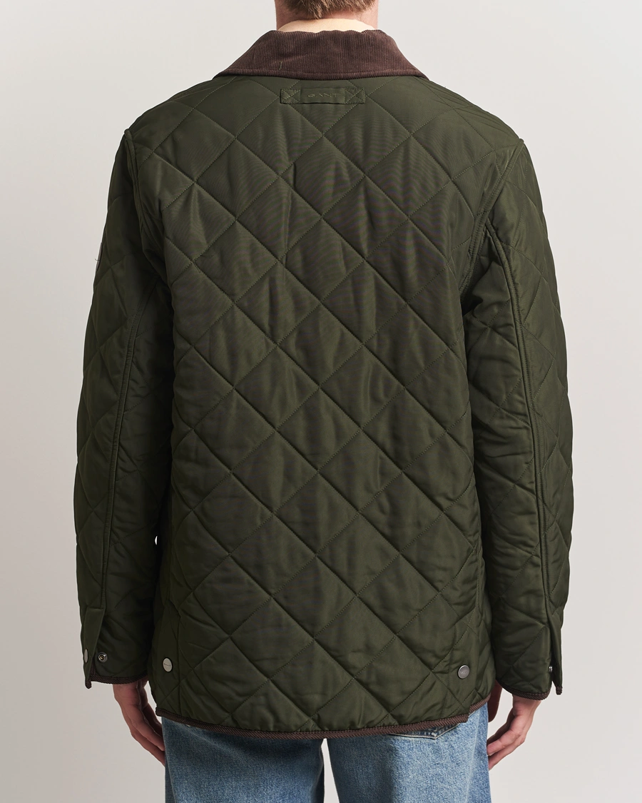 Homme | Manteaux Et Vestes | GANT | Quilted Fleece Jacket Green Lagoon