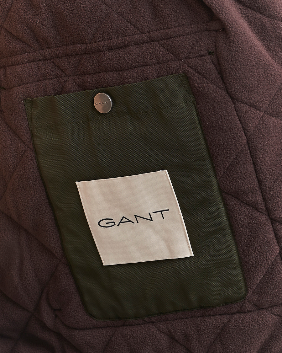 Homme | Manteaux Et Vestes | Gant | Quilted Fleece Jacket Green Lagoon