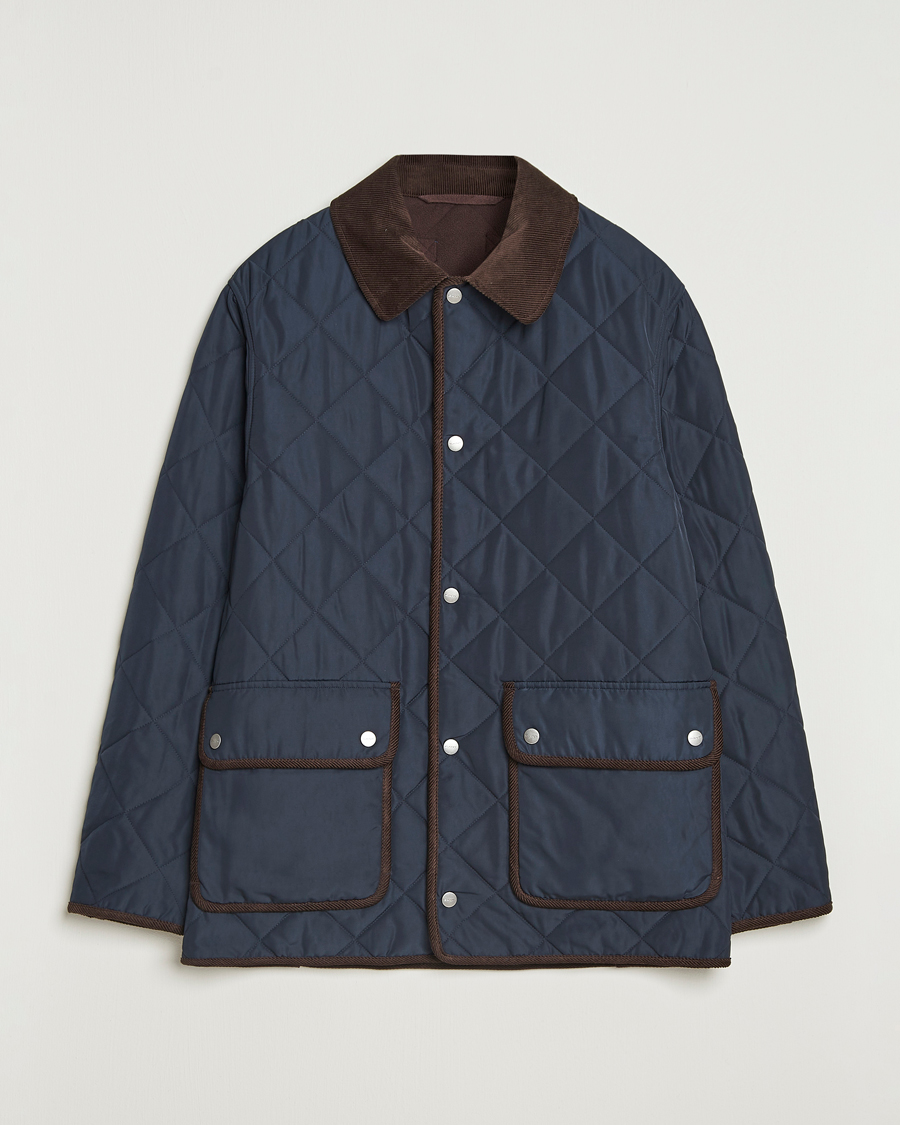 Homme | Manteaux Et Vestes | Gant | Quilted Fleece Jacket Evening Blue