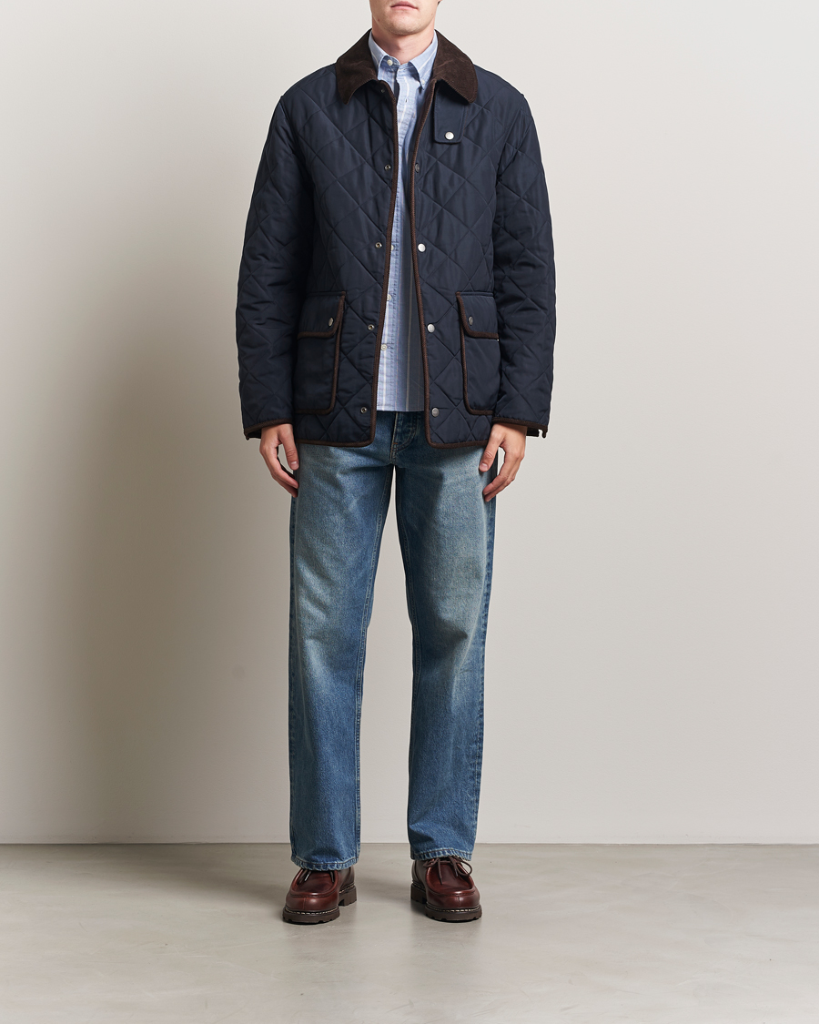 Homme | Manteaux Et Vestes | Gant | Quilted Fleece Jacket Evening Blue