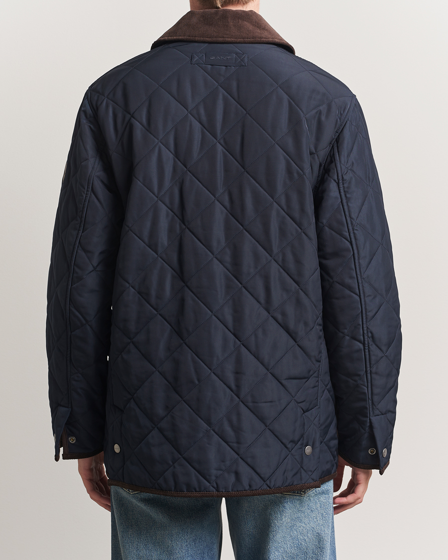 Homme | Manteaux Et Vestes | Gant | Quilted Fleece Jacket Evening Blue