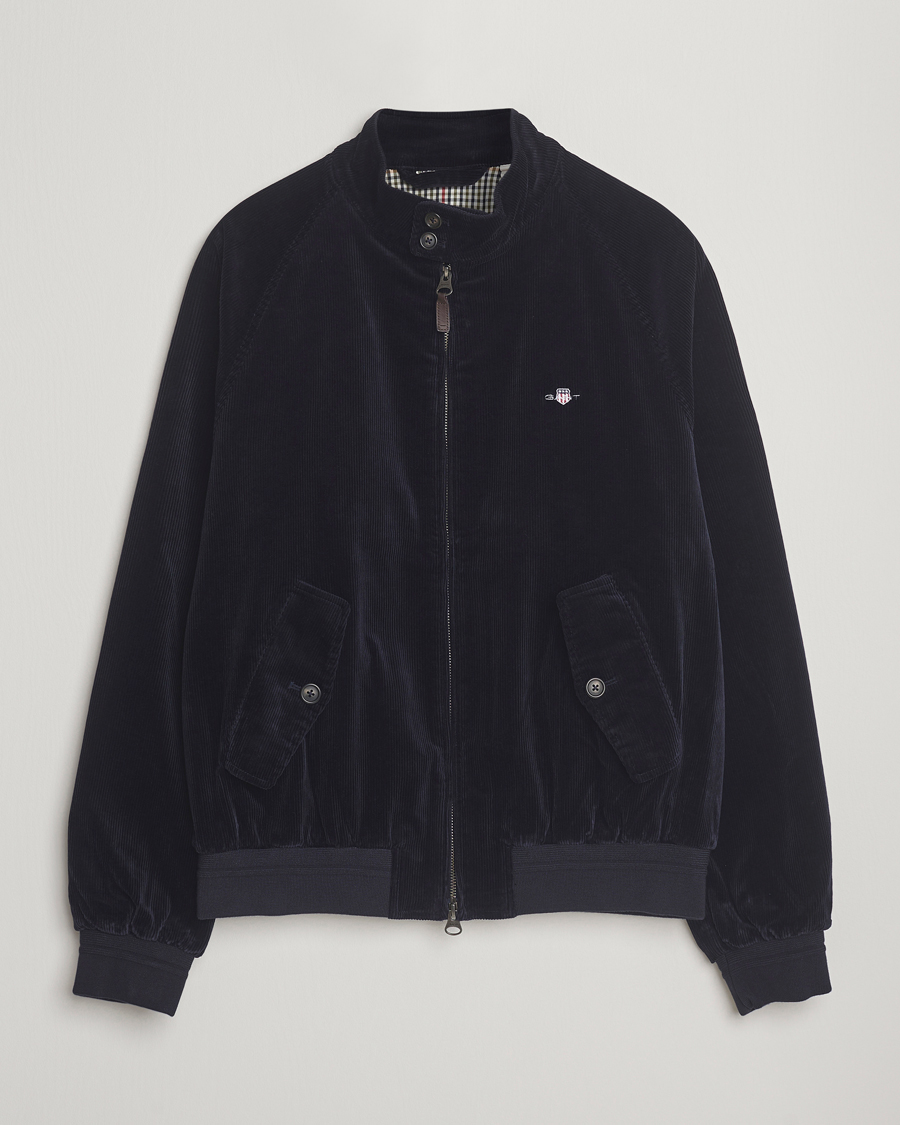 Homme | Manteaux Et Vestes | GANT | Corduroy Harrington Jacket Evening Blue
