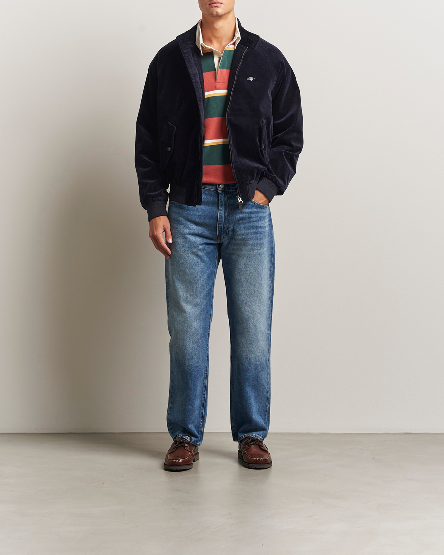 Homme | Manteaux Et Vestes | GANT | Corduroy Harrington Jacket Evening Blue