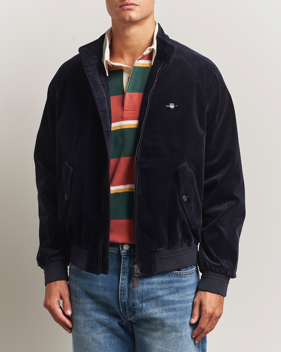 Homme | Manteaux Et Vestes | Gant | Corduroy Harrington Jacket Evening Blue