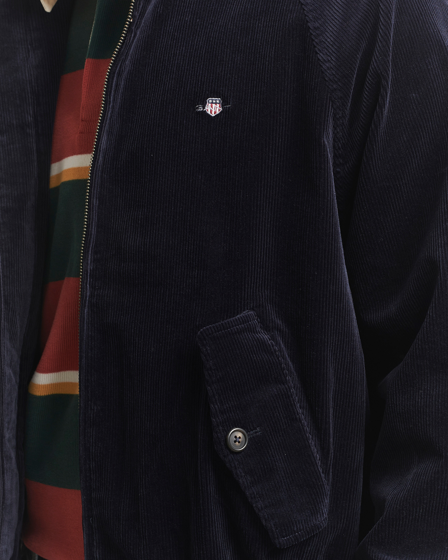 Homme | Manteaux Et Vestes | GANT | Corduroy Harrington Jacket Evening Blue