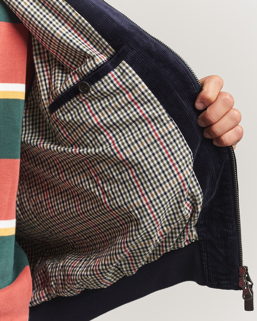 Homme | Manteaux Et Vestes | GANT | Corduroy Harrington Jacket Evening Blue