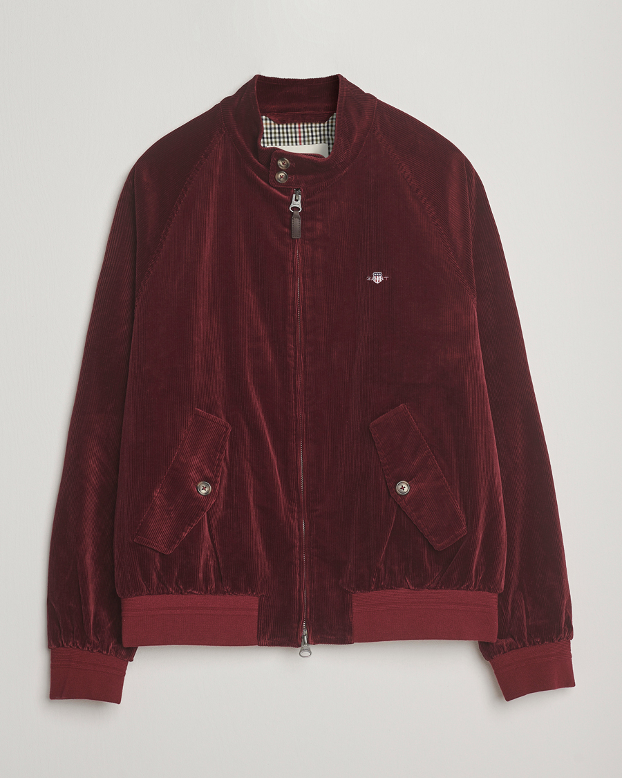 Homme | Manteaux Et Vestes | GANT | Corduroy Harrington Jacket Plumped Red