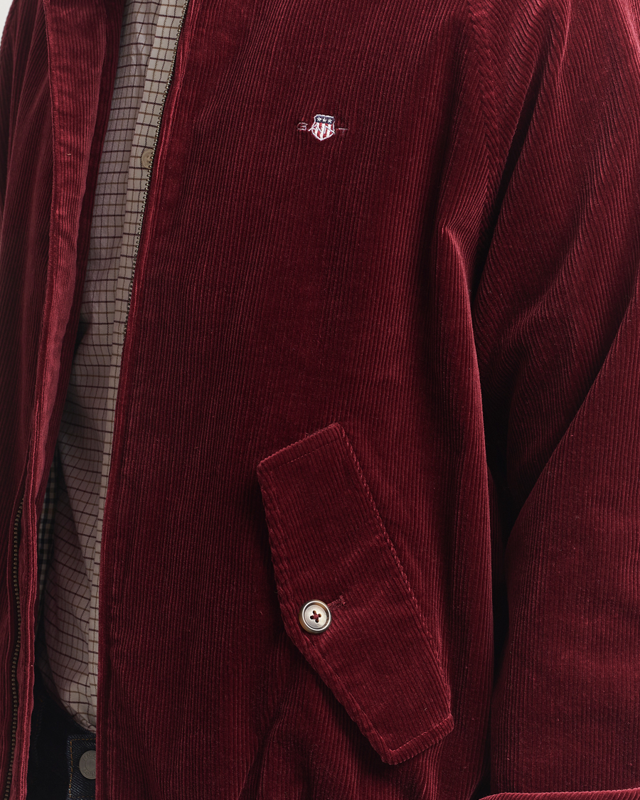 Homme | Manteaux Et Vestes | GANT | Corduroy Harrington Jacket Plumped Red