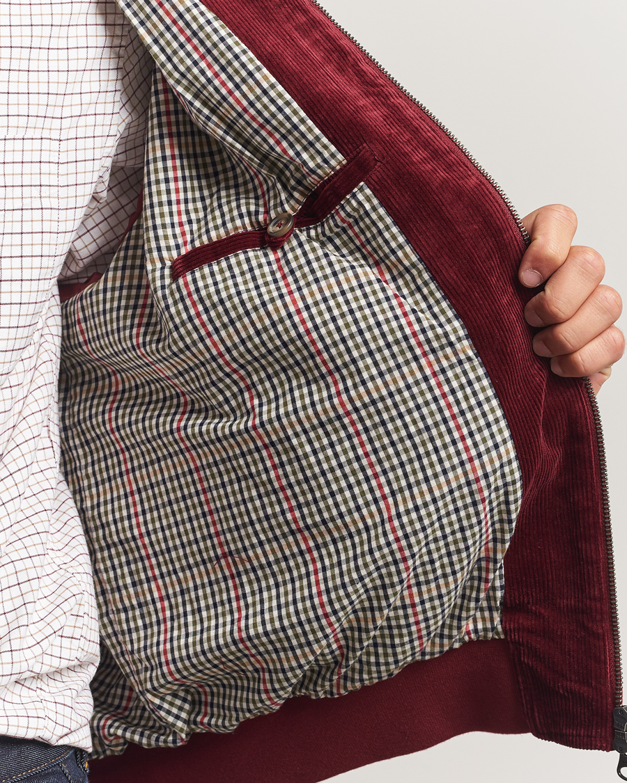 Homme | Manteaux Et Vestes | GANT | Corduroy Harrington Jacket Plumped Red