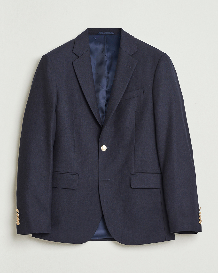 Homme | Blazers | Gant | Wool Club Blazer Evening Blue