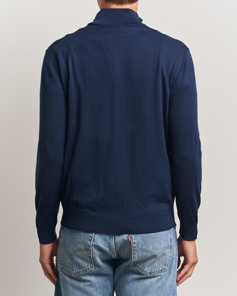 Homme | Pulls Et Tricots | Gant | Extrafine Merino Wool Half Zip Marine