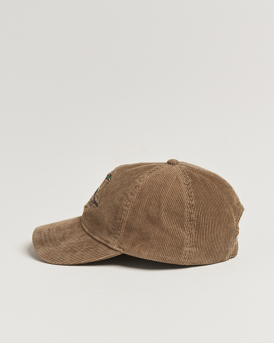Homme | GANT Graphic Embroidered Washed Cord Cap Taupe Beige | GANT | Graphic Embroidered Washed Cord Cap Taupe Beige