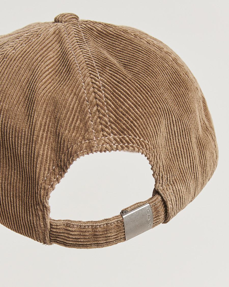 Homme | GANT Graphic Embroidered Washed Cord Cap Taupe Beige | GANT | Graphic Embroidered Washed Cord Cap Taupe Beige