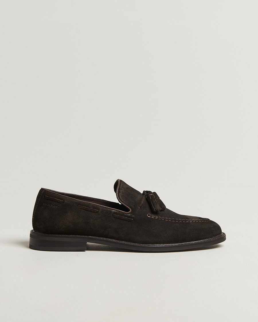 Homme | GANT Lozham Suede Tassle Loafer Dark Brown | GANT | Lozham Suede Tassle Loafer Dark Brown