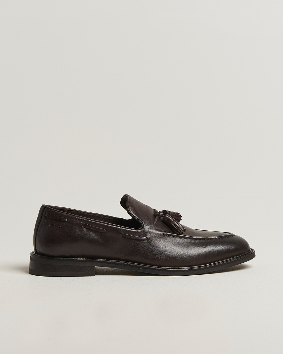 Homme | Loafers | GANT | Lozham Leather Tassle Loafer Dark Brown