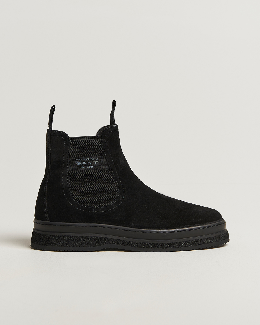 Homme | Bottes | GANT | Blistown Shearling Suede Chelsea Boot Black
