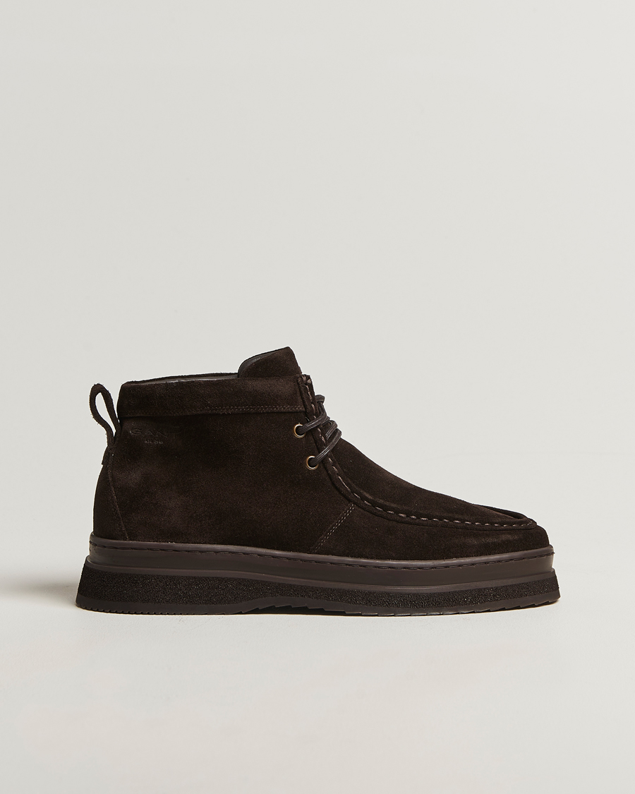 Homme | Bottes | Gant | Blistown Suede Moc Toe Boot Espresso Brown