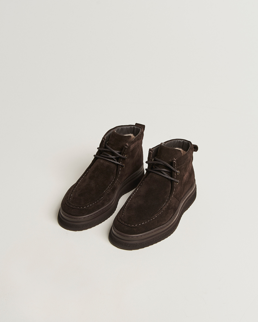 Homme | Bottes | Gant | Blistown Suede Moc Toe Boot Espresso Brown