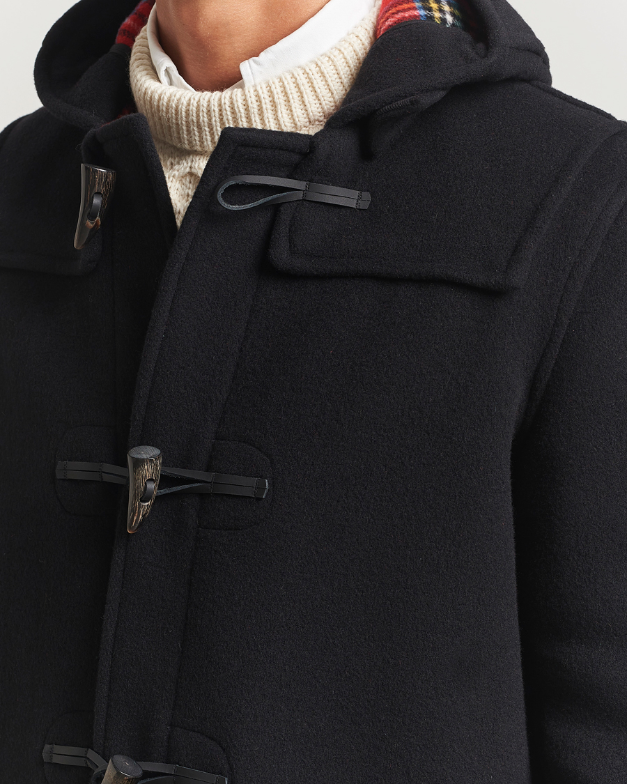Homme | Manteaux Et Vestes | Gloverall | Mid Length Duffle Coat Black/Royal Stewart
