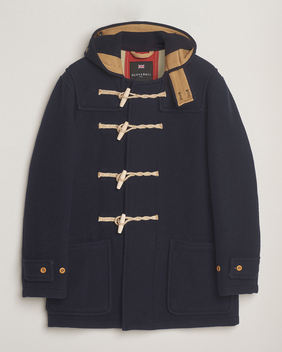 Homme | Manteaux Et Vestes | Gloverall | Mid Length Monty Union Jack Duffle Coat Navy