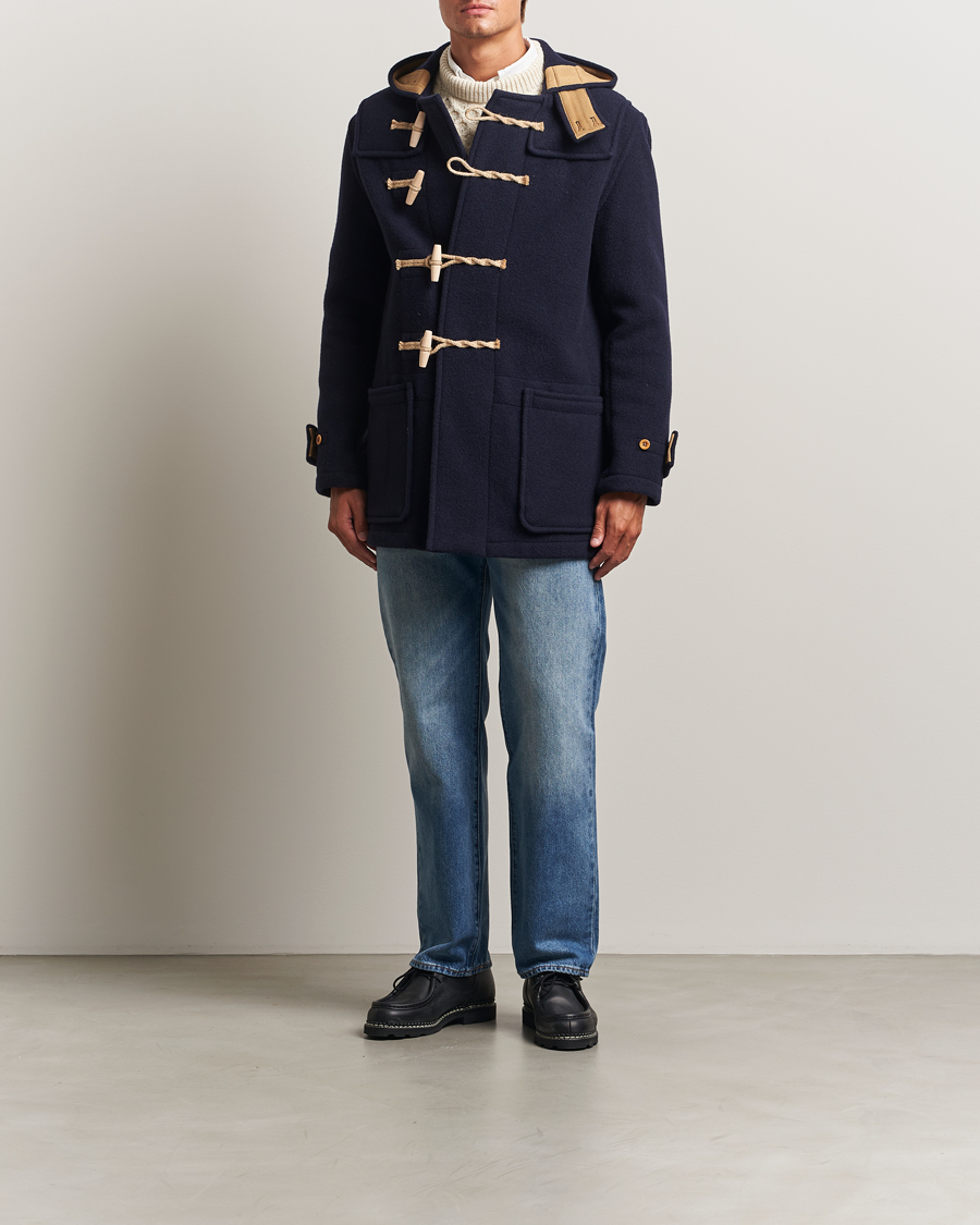 Homme | Manteaux Et Vestes | Gloverall | Mid Length Monty Union Jack Duffle Coat Navy