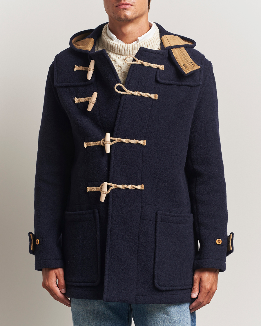 Homme | Manteaux Et Vestes | Gloverall | Mid Length Monty Union Jack Duffle Coat Navy