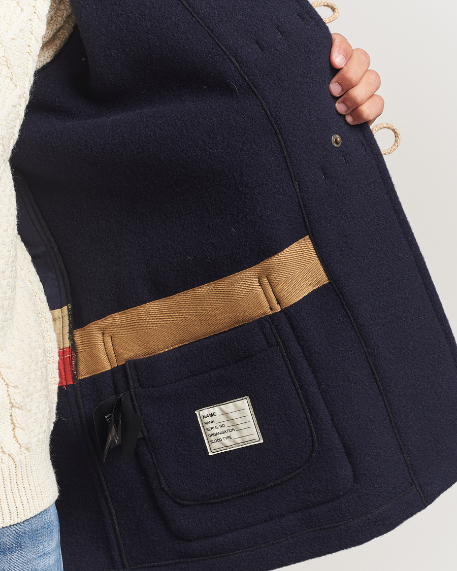 Homme | Manteaux Et Vestes | Gloverall | Mid Length Monty Union Jack Duffle Coat Navy