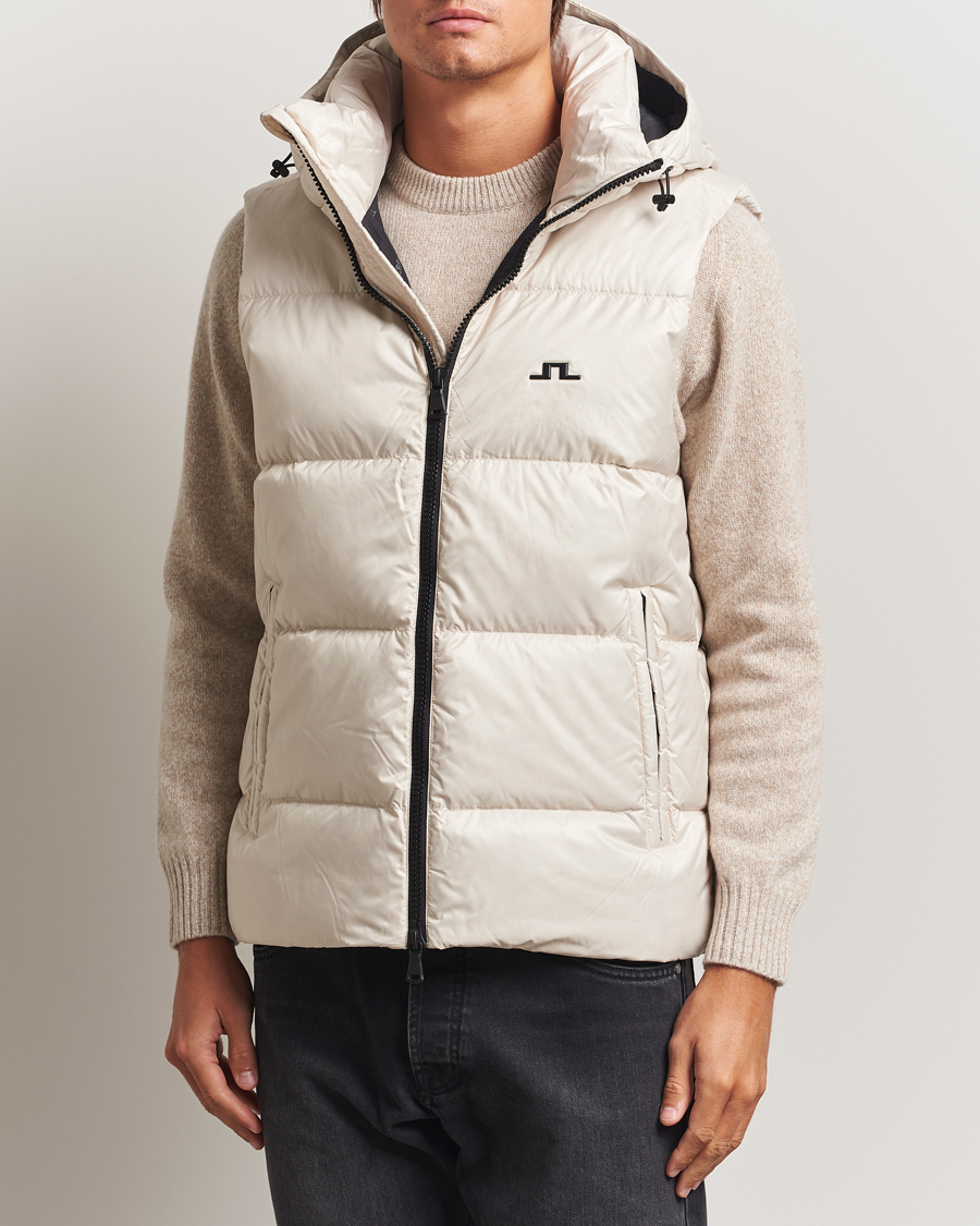 Homme | Manteaux Et Vestes | J.Lindeberg | Daryl Down Hooded Vest Moonbeam