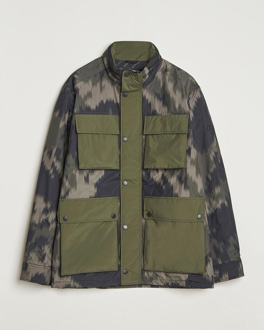 Homme | Manteaux Et Vestes | J.Lindeberg | Aiden 2L Padded Printed Field Jacket Wrap Forest